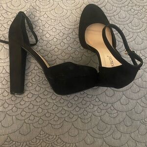 Black Ankle Strap Heels